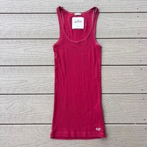 Vintage Y2K Hollister Red Long Tank Top Layering Cami Size Small Preppy